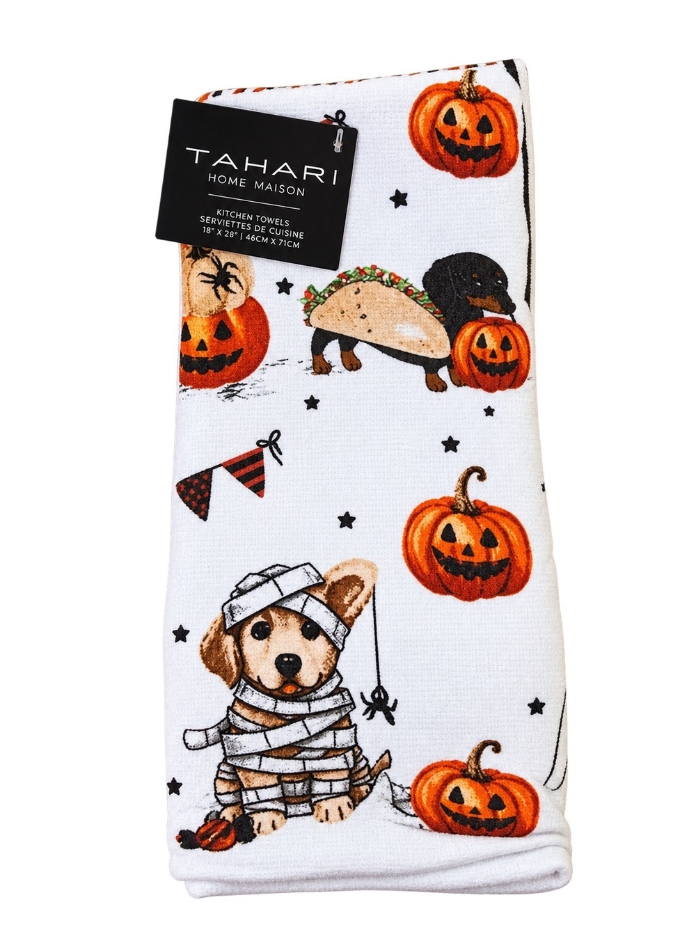Tahari Halloween Dog Taco Kitchen Towel